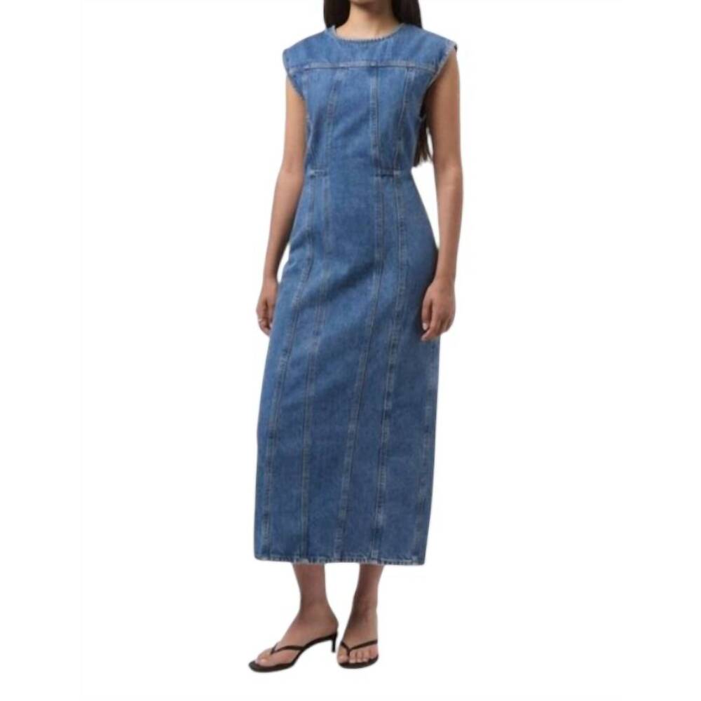 NEW DALA open back dress in cornflower